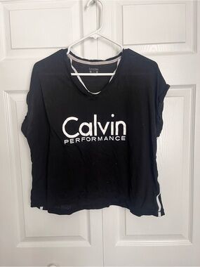 Calvin Klein Black Short Sleeve 'Calvin Performance' Logo Tee